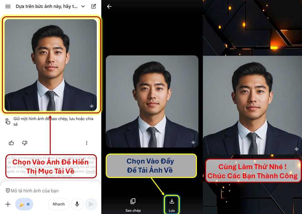 Bước 6: Chọn và tải ảnh về điện thoại