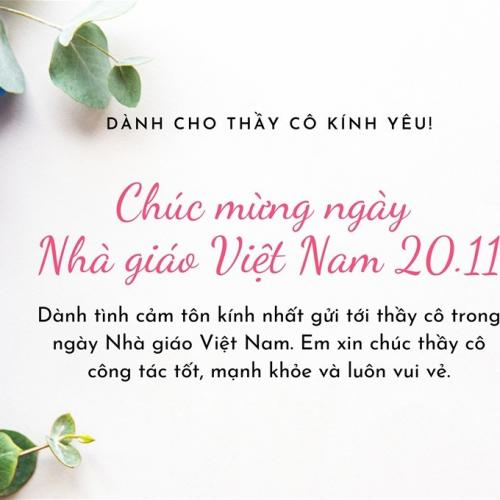 Chúc mừng 41 năm ngày nhà giáo Việt Nam 20/11