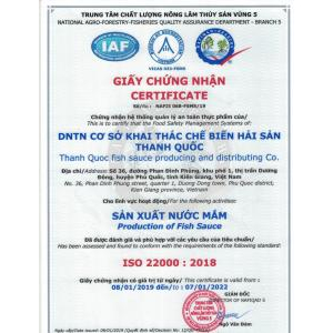 Công ty TNHH Sản Xuất Và Kinh Doanh Nước Mắm Thanh Quốc