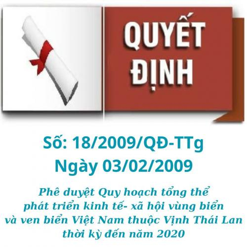 Quyết Định Số 18/2009/QĐ-TTg | Đến Năm 2020