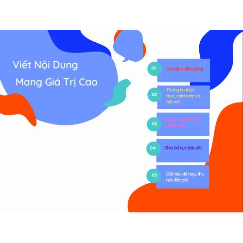 Viết nội dung mang giá trị cao