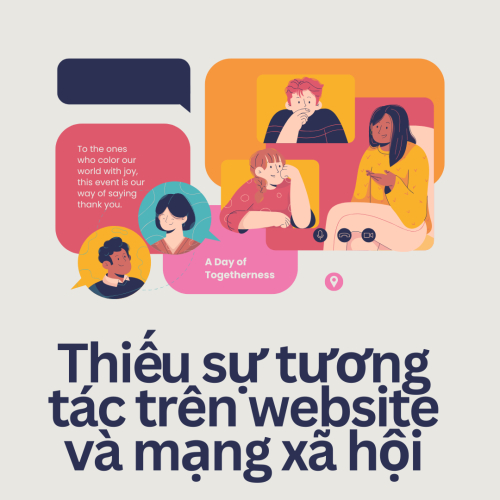 Thiếu sự tương tác trên website và mạng xã hội