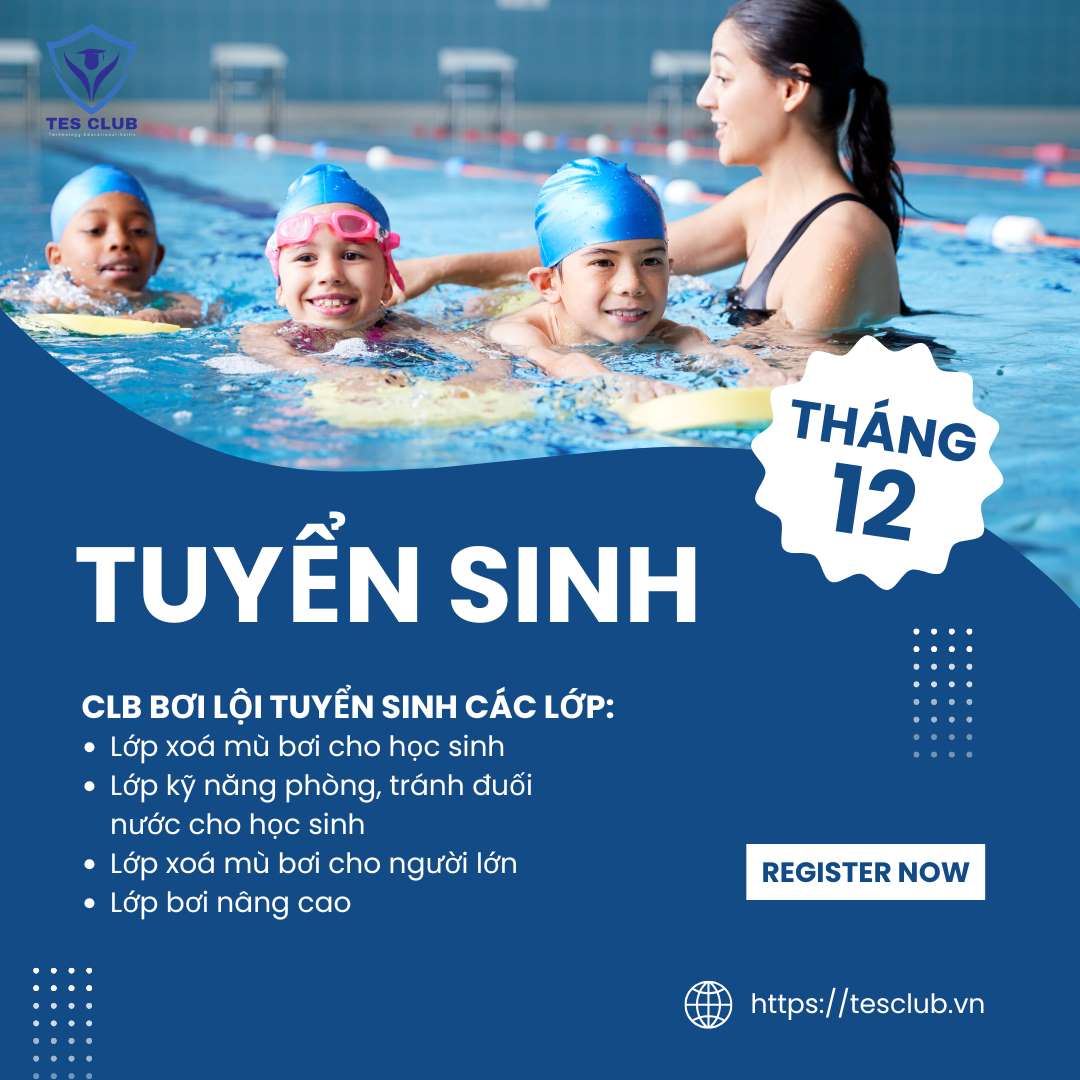 Chương Trình Tuyển Sinh CLB Bơi Lội Tháng 12/2024