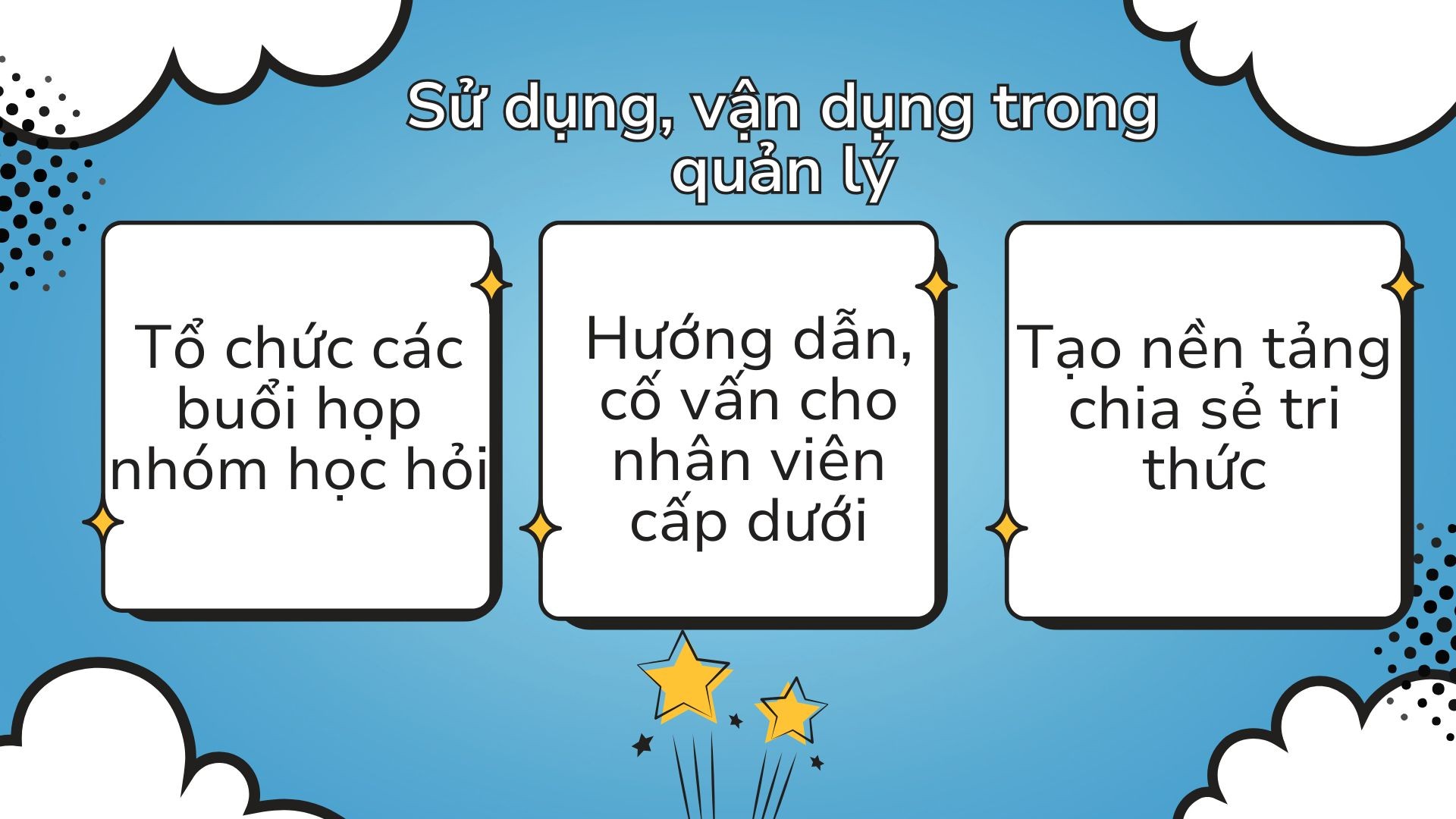 4. Sử dụng, vận dụng trong quản lý