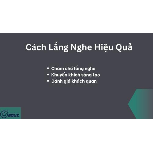 3.Cách Lắng Nghe Hiệu Quả