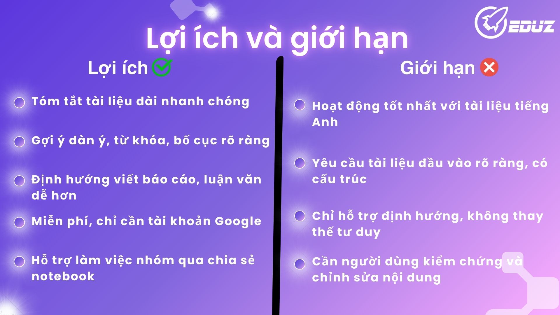 3. Lợi ích và giới hạn khi sử dụng NotebookLM