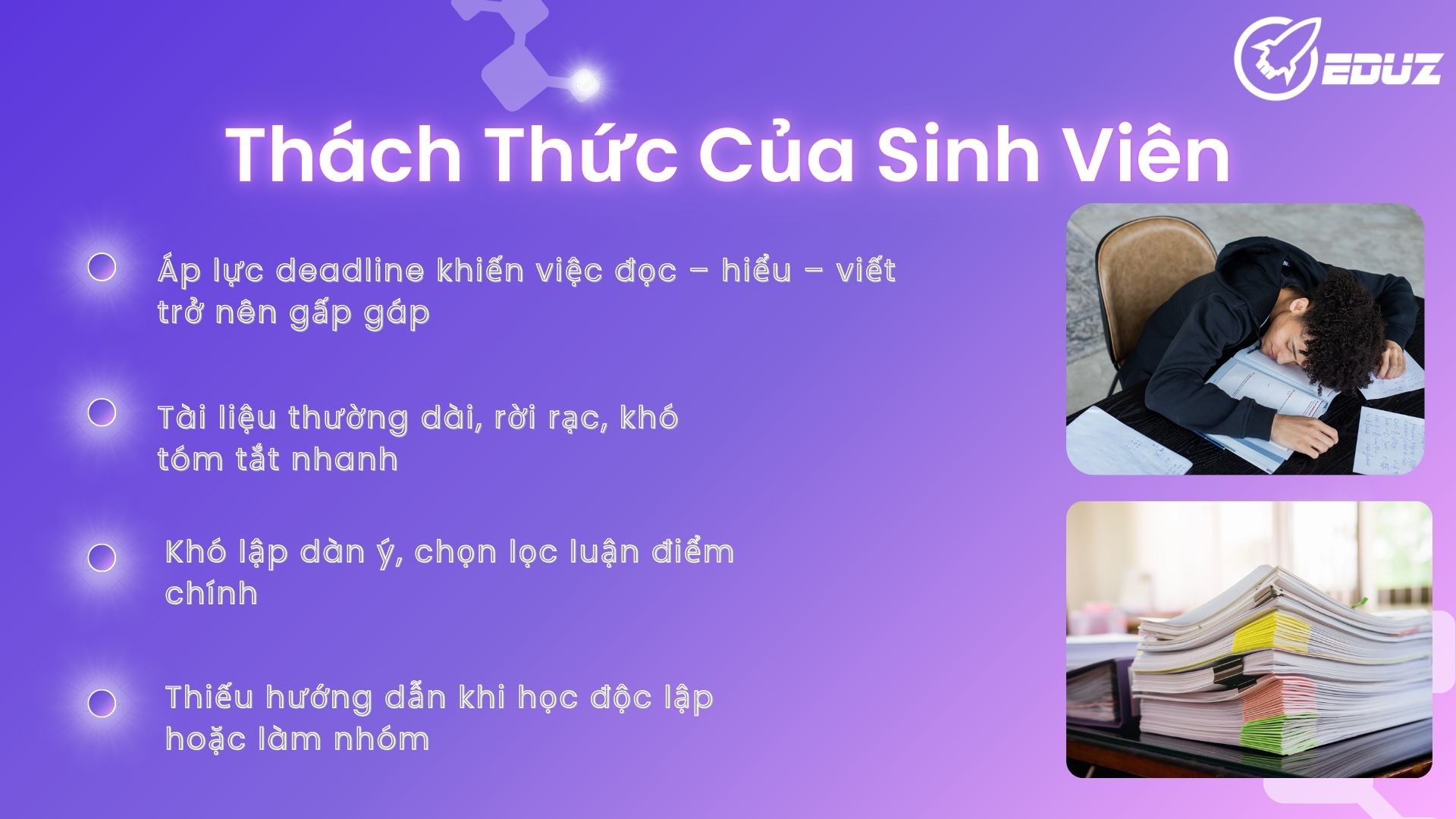 1. Những thách thức mà sinh viên gặp phải