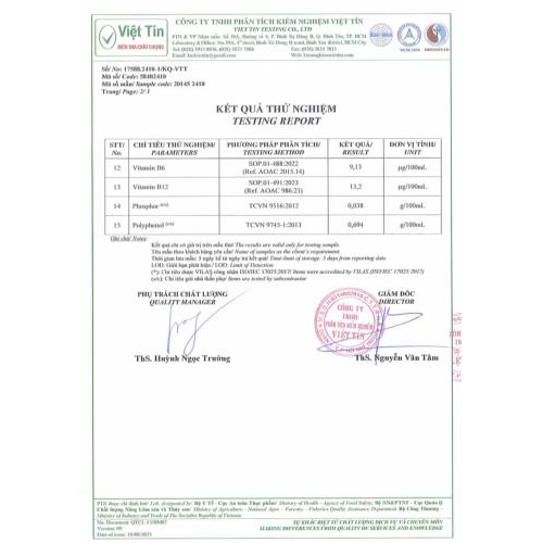 I. Kiểm nghiệm phân tích thành phần