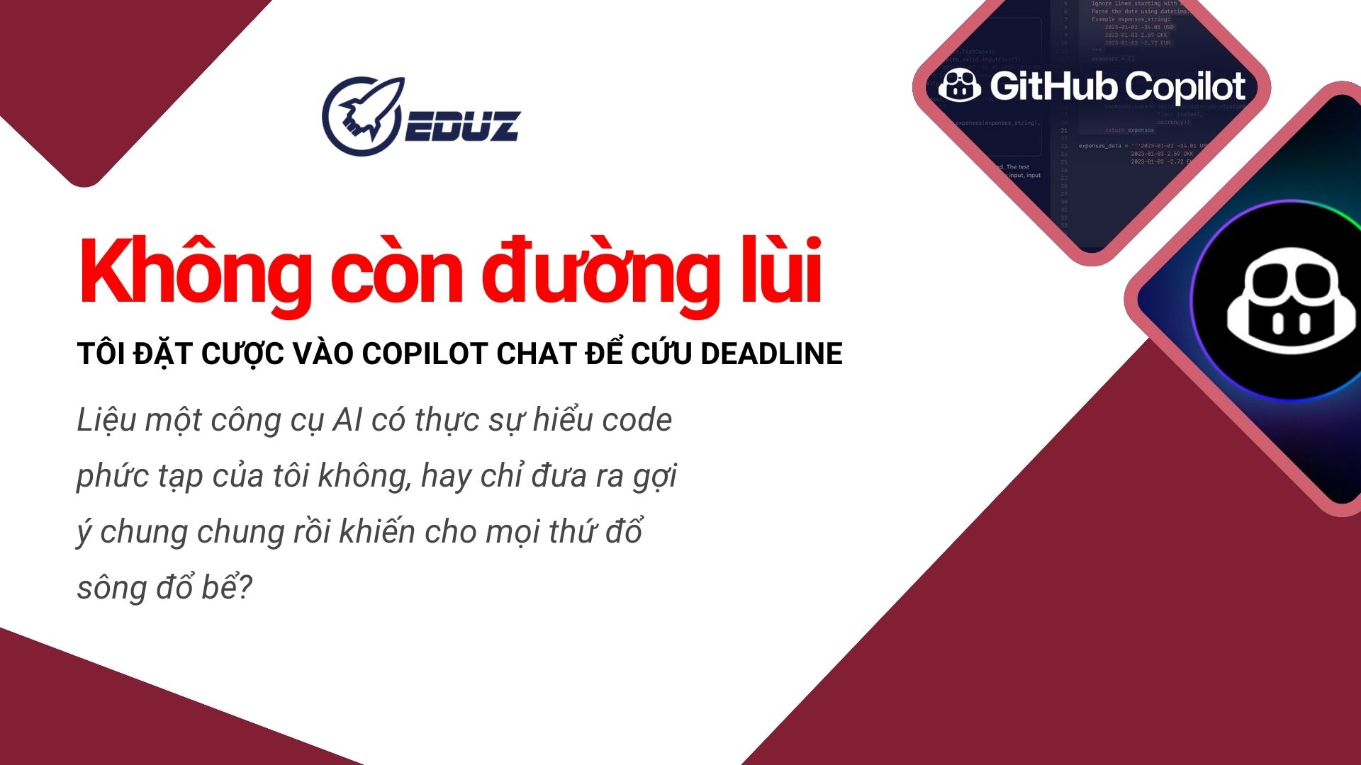 2. Không còn đường lùi – tôi đặt cược vào Copilot Chat để cứu deadline