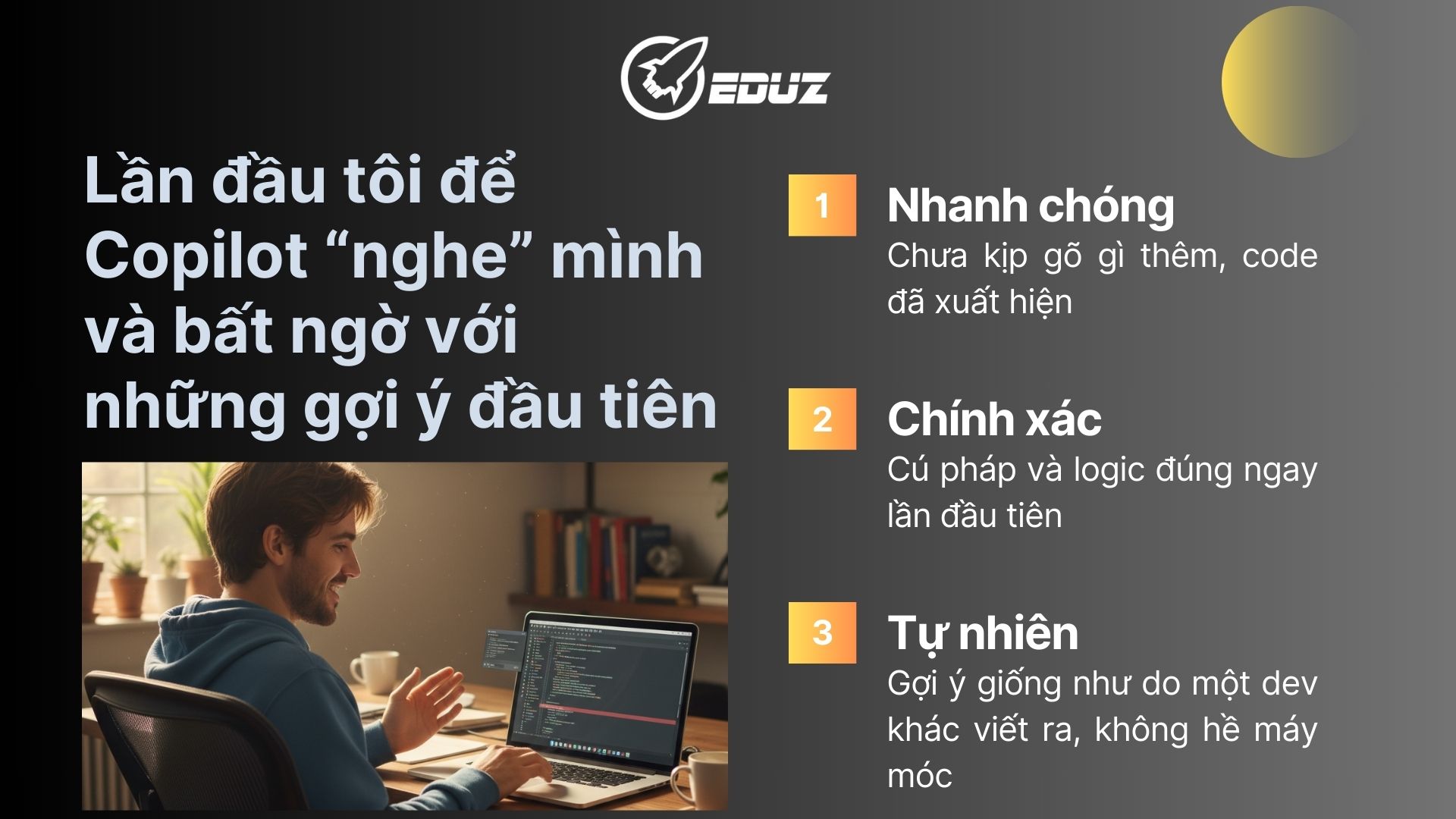 1. Lần đầu tôi để Copilot “nghe” mình – và bất ngờ với những gợi ý đầu tiên