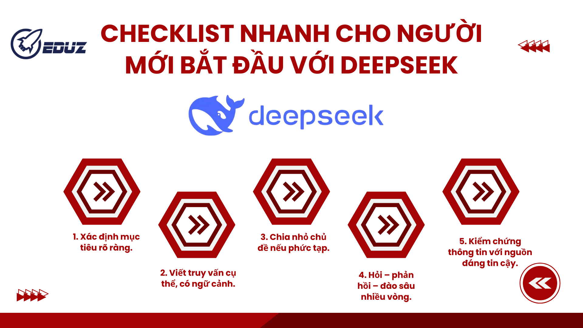 6. Checklist nhanh cho người mới bắt đầu với DeepSeek