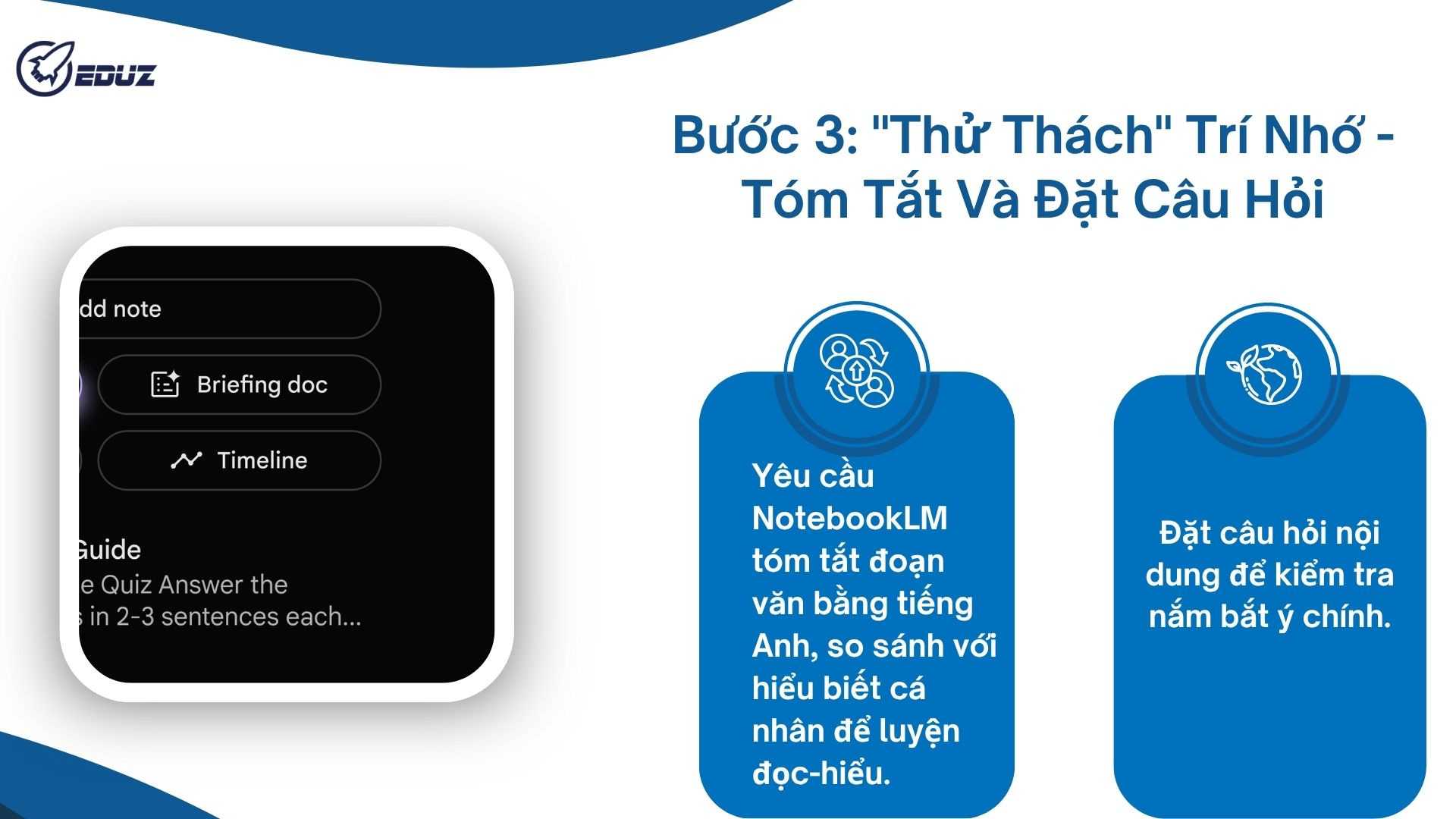Bước 3: "Thử Thách" Trí Nhớ - Tóm Tắt Và Đặt Câu Hỏi