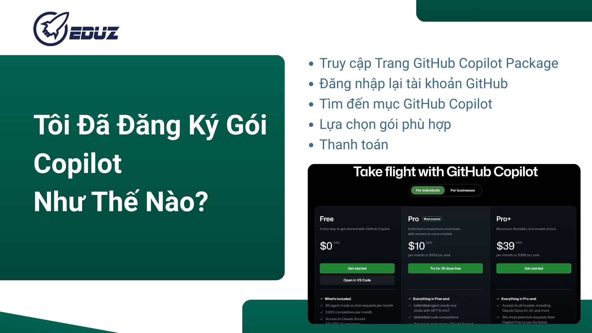 3. Tôi Đã Đăng Ký Gói Copilot Như Thế Nào?