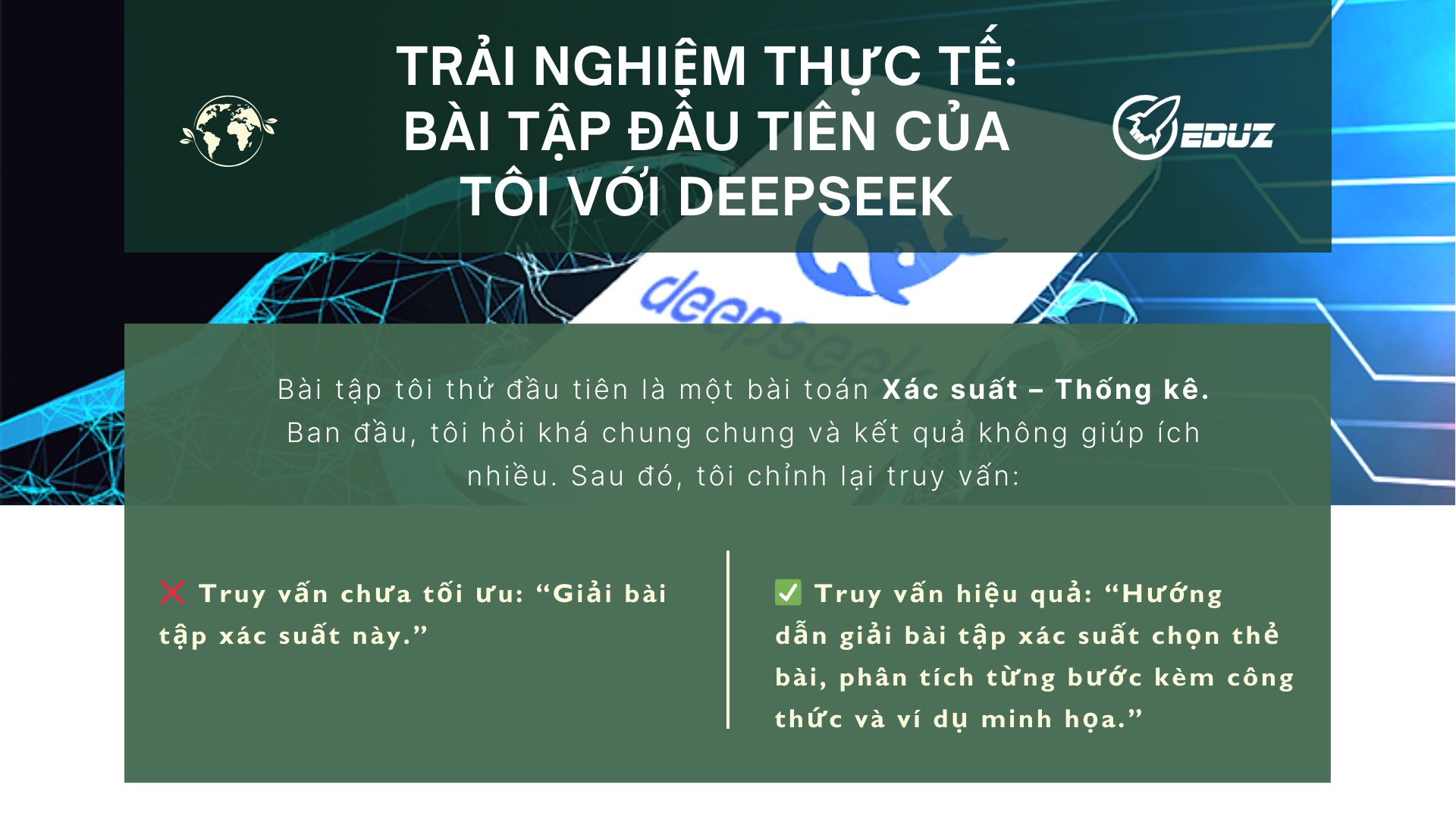3. Trải nghiệm thực tế: Bài tập đầu tiên của tôi với DeepSeek