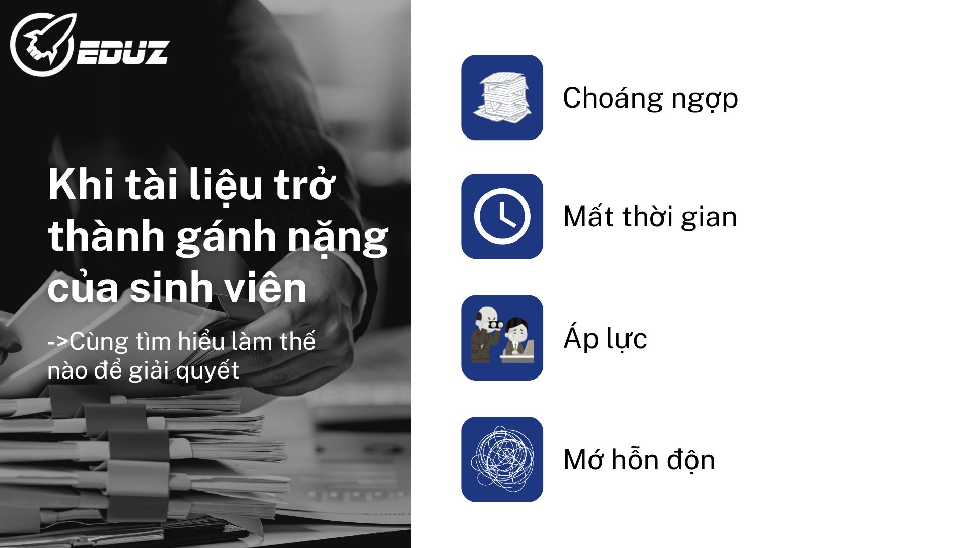 1. Khi tài liệu trở thành gánh nặng của sinh viên