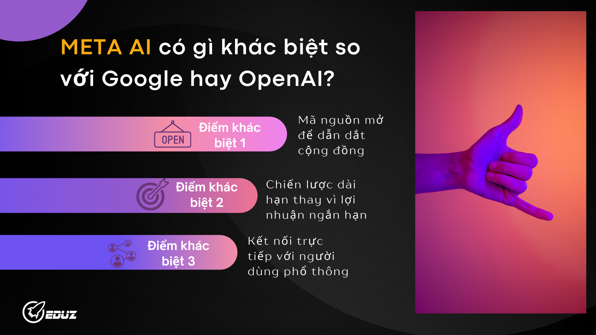Meta AI có gì khác biệt so với Google hay OpenAI?