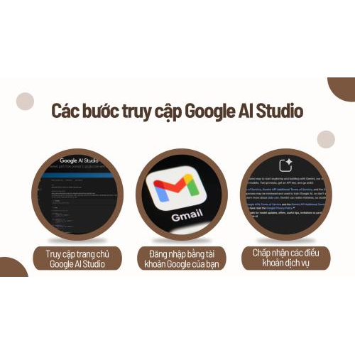 Các bước truy cập Google AI Studio