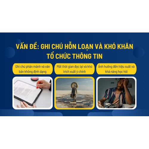 Vấn đề: Ghi chú hỗn loạn và khó khăn tổ chức thông tin