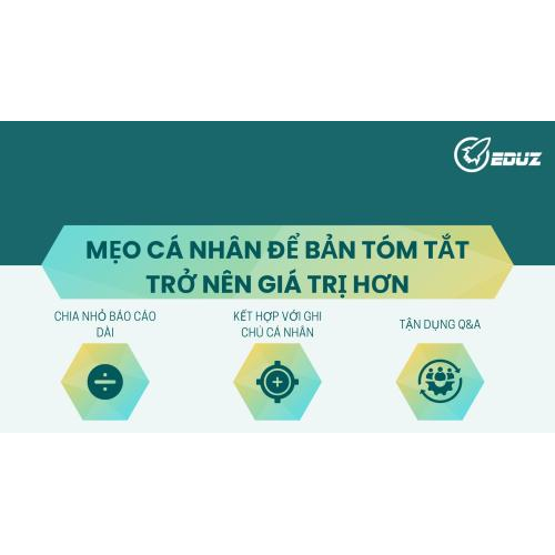 3. Mẹo Cá Nhân Để Bản Tóm Tắt Trở Nên Giá Trị Hơn