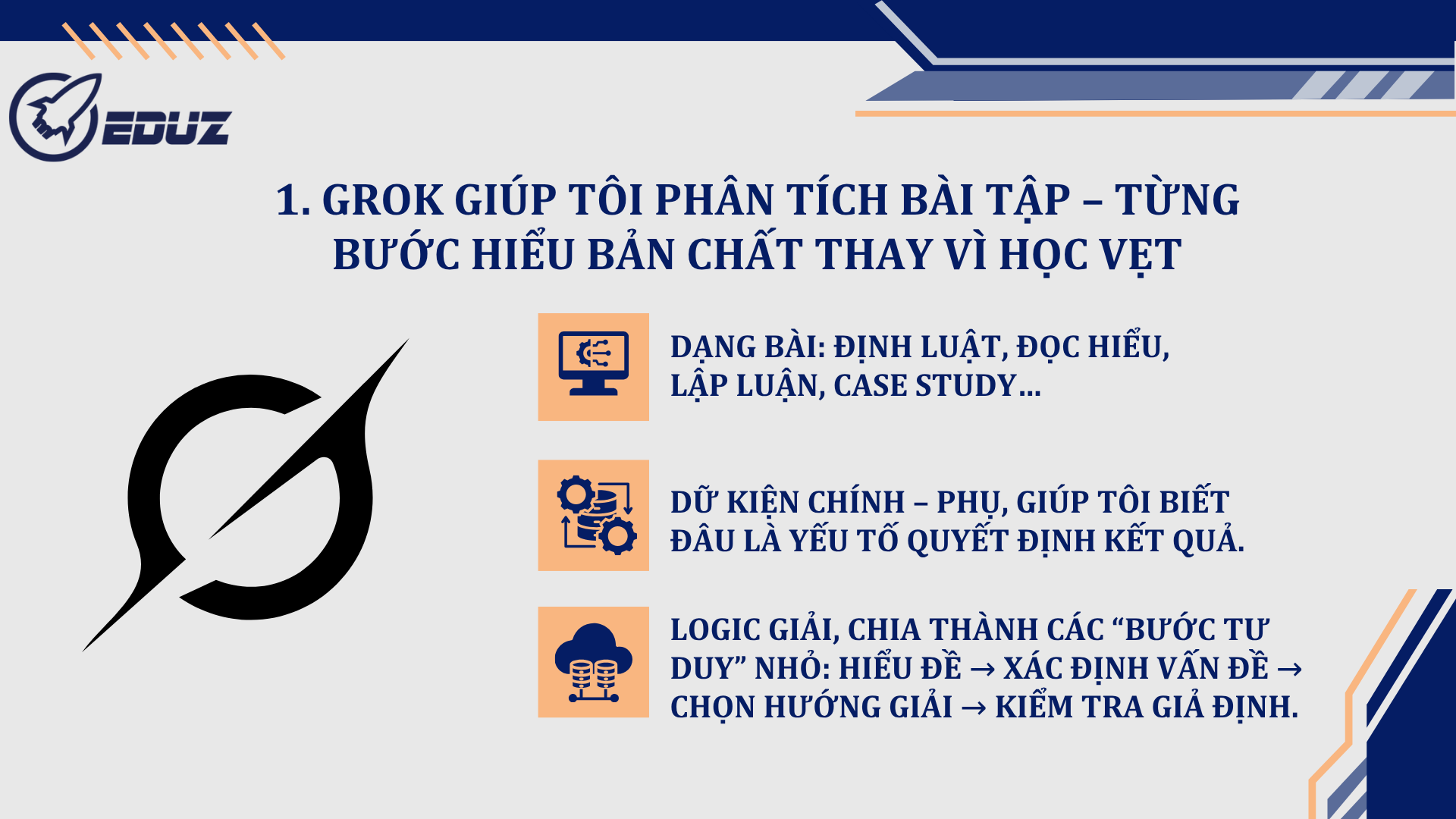 1. Grok giúp tôi phân tích bài tập – từng bước hiểu bản chất thay vì học vẹt