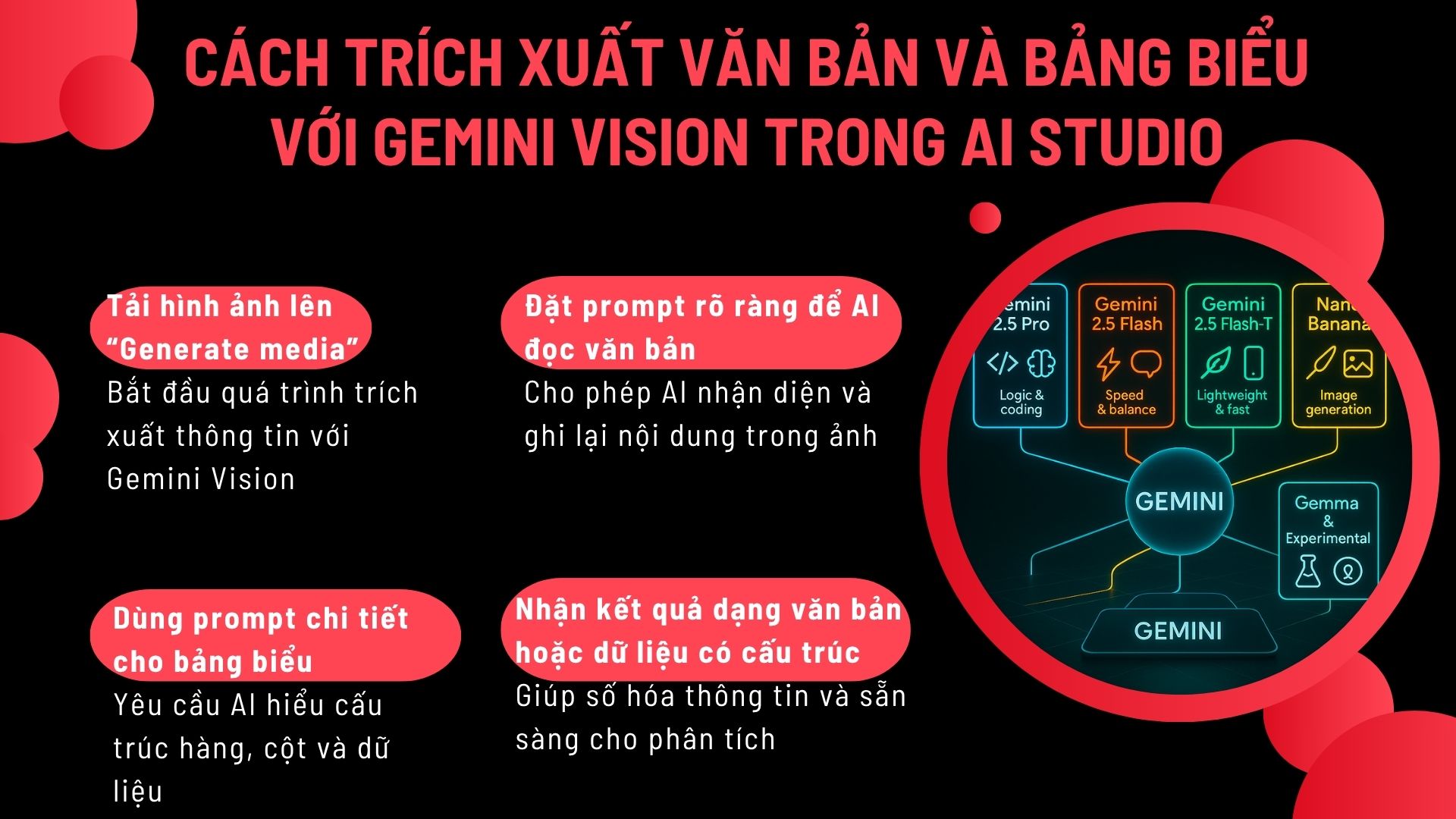 Cách trích xuất văn bản và bảng biểu với Gemini Vision trong AI Studio