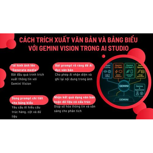 Cách trích xuất văn bản và bảng biểu với Gemini Vision trong AI Studio