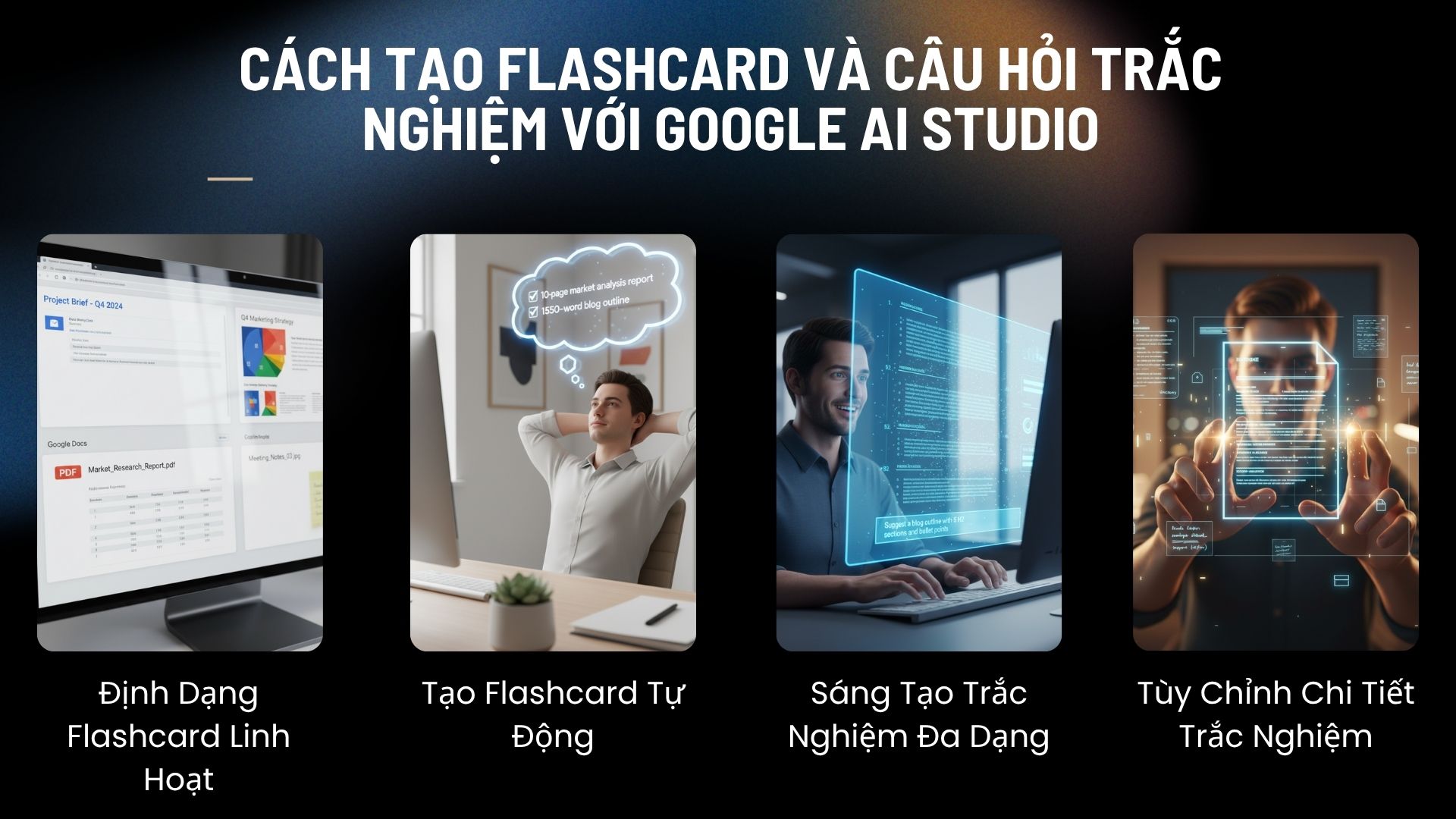 Cách tạo Flashcard và câu hỏi trắc nghiệm với Google AI Studio