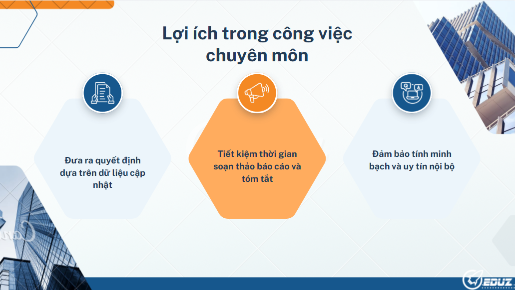 II. Lợi ích trong công việc chuyên môn