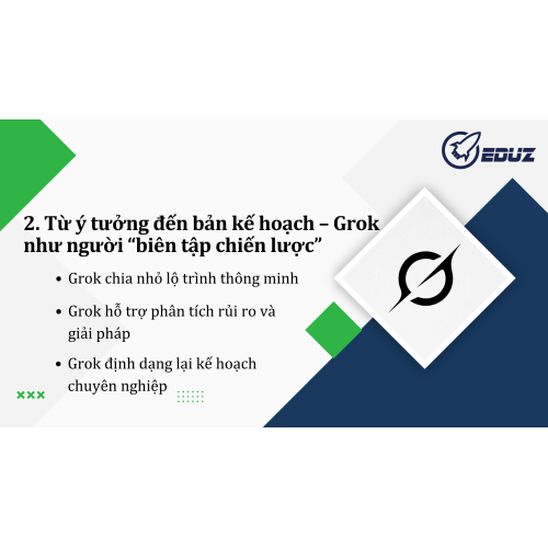 2. Từ ý tưởng đến bản kế hoạch – Grok như người “biên tập chiến lược”