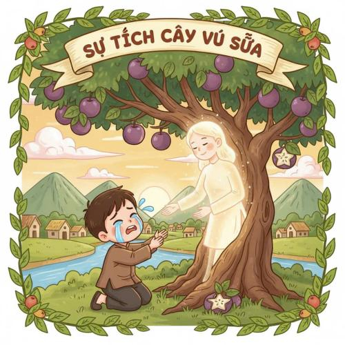 Câu chuyện: Sự tích cây vú sữa-Hoàng Thị Tố Uyên