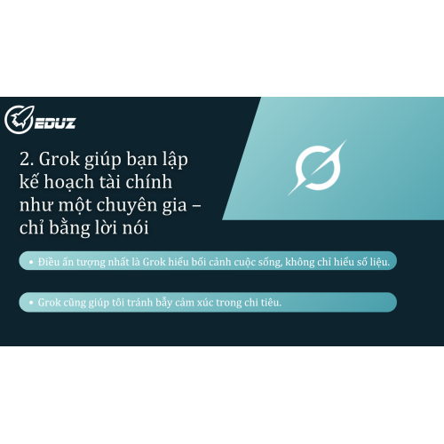 2. Grok giúp bạn lập kế hoạch tài chính như một chuyên gia – chỉ bằng lời nói