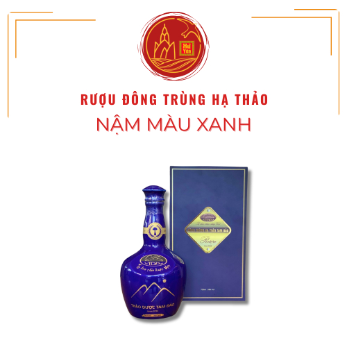 Rượu Đông Trùng Hạ Thảo - Nậm Màu Xanh