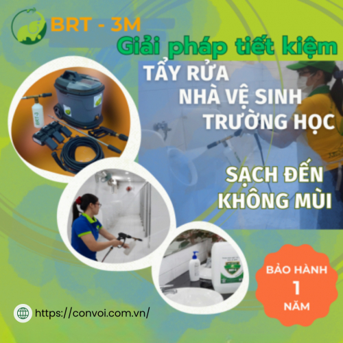 Giải Pháp Tiết Kiệm - Tẩy Rửa Nhà Vệ Sinh Trường