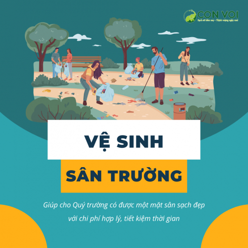 Dịch Vụ Vệ Sinh Sân Trường