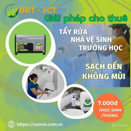 Giải Pháp Cho Thuê BRT - 3CT | - Tẩy Rửa Nhà Vệ Sinh Trường