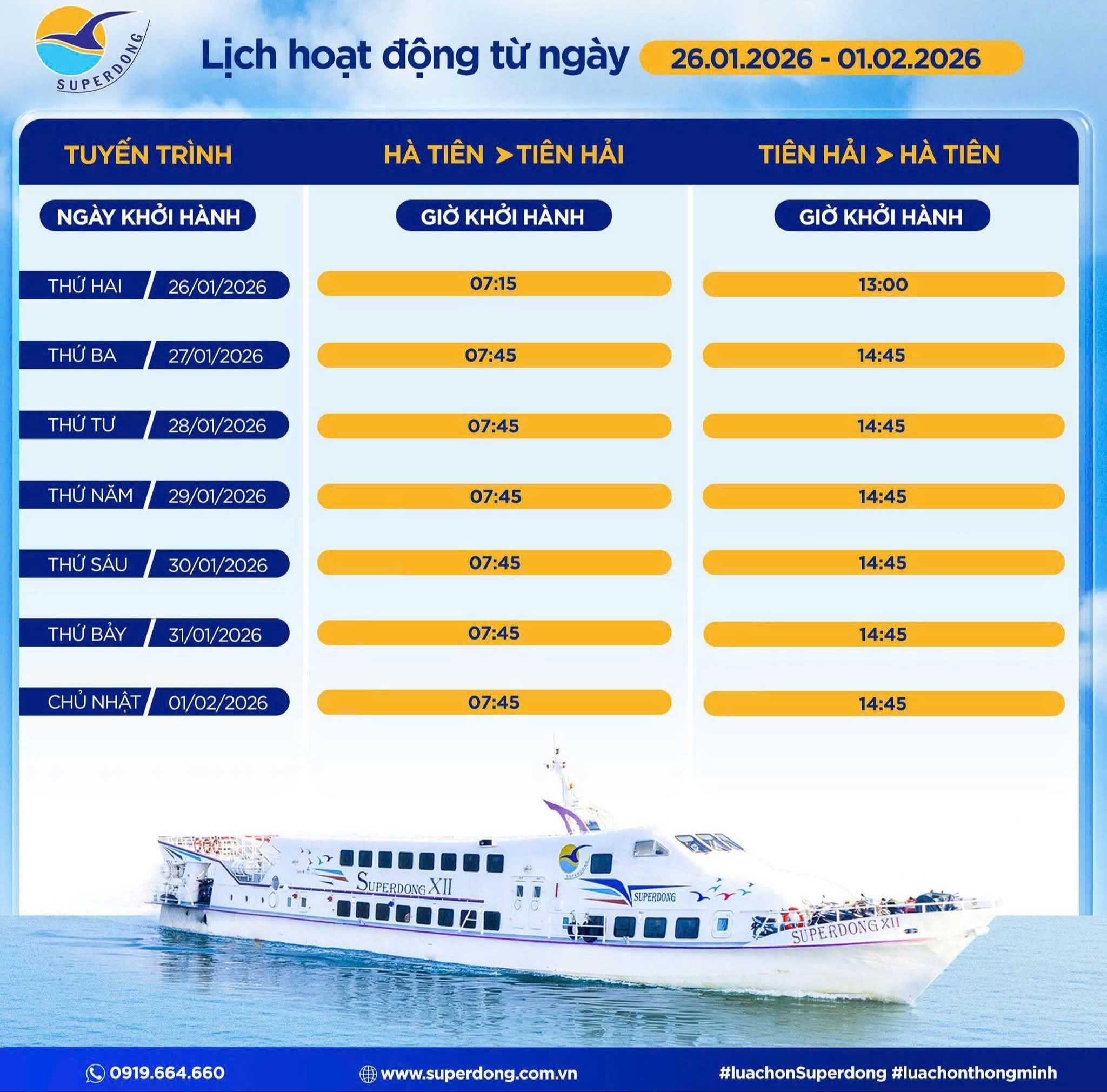 2. Tàu Superdong (Tuyến Tiên Hải)