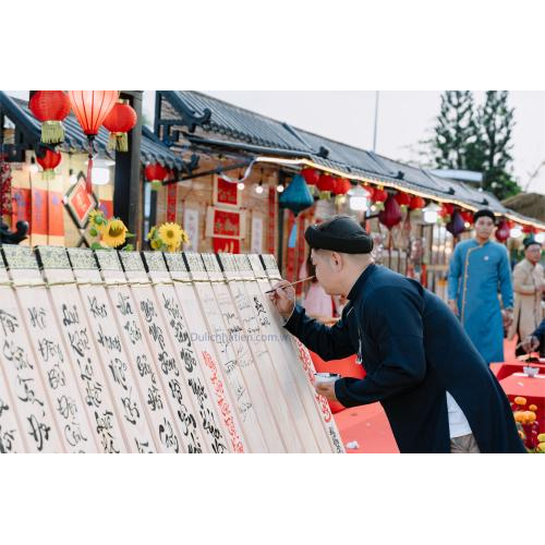 Khai Bút Phố Thư Pháp “Hà Tiên Thập Cảnh Khúc Vịnh” - Điểm Nhấn Văn Hóa Tại Lễ Hội 290 Năm Tao Đàn Chiêu Anh Các